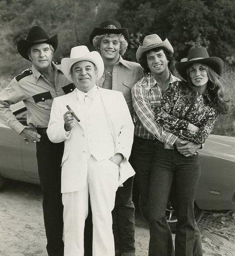 Cast of The Dukes of Hazzard in a 1979 CBS publicity photograph