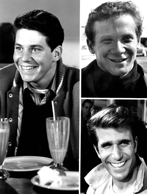 Happy Days cast in a 1973 publicity photograph