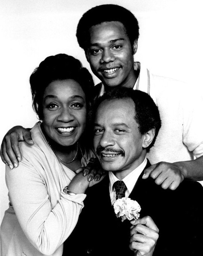 Isabel Sanford, Sherman Hemsley, and Mike Evans in a Jeffersons publicity photograph